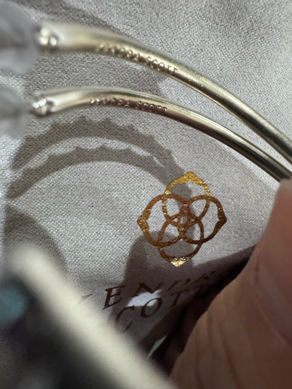 Kendra Scott Veronica Gold Crystal Hoop Earrings - Picture 4 of 4